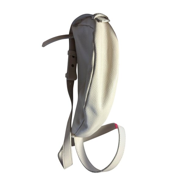 The Sak White Leather Half Moon Crossbody Bag With Adjustable Strap - Picture 12 of 12